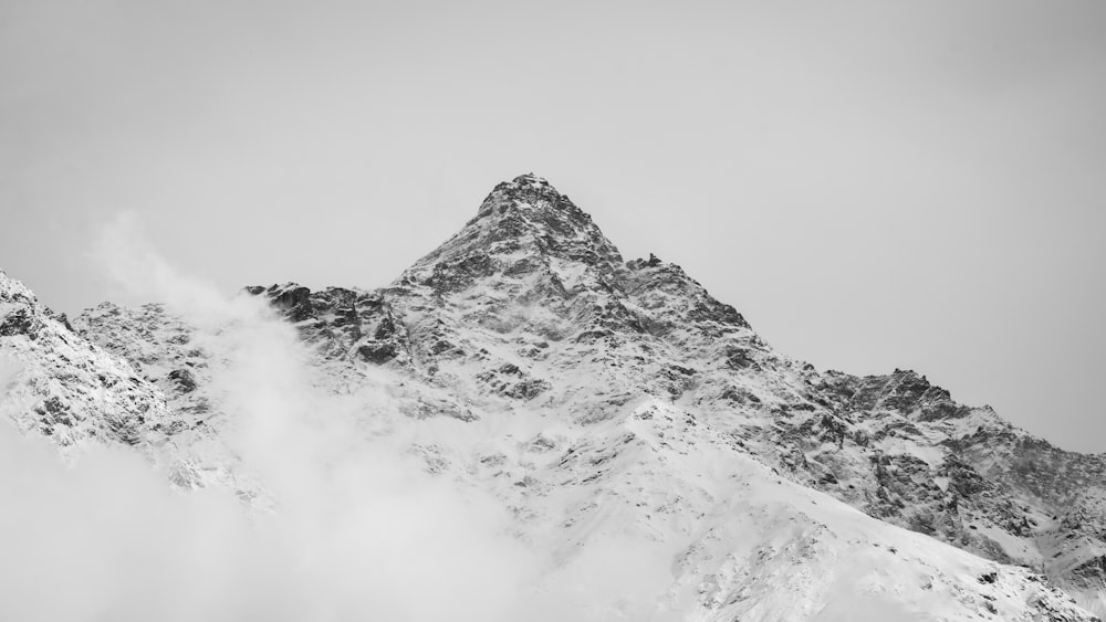 a mountain covered in snow