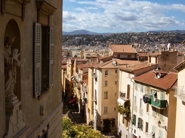 A charming street view of Milan’s historic buildings just steps from the apartment.