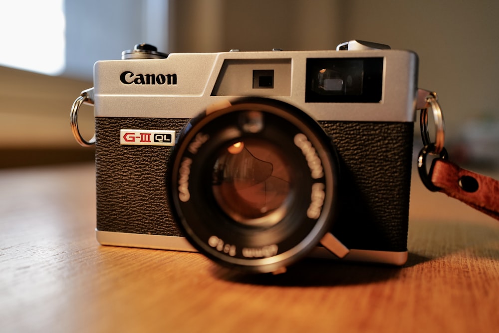 a camera on a table