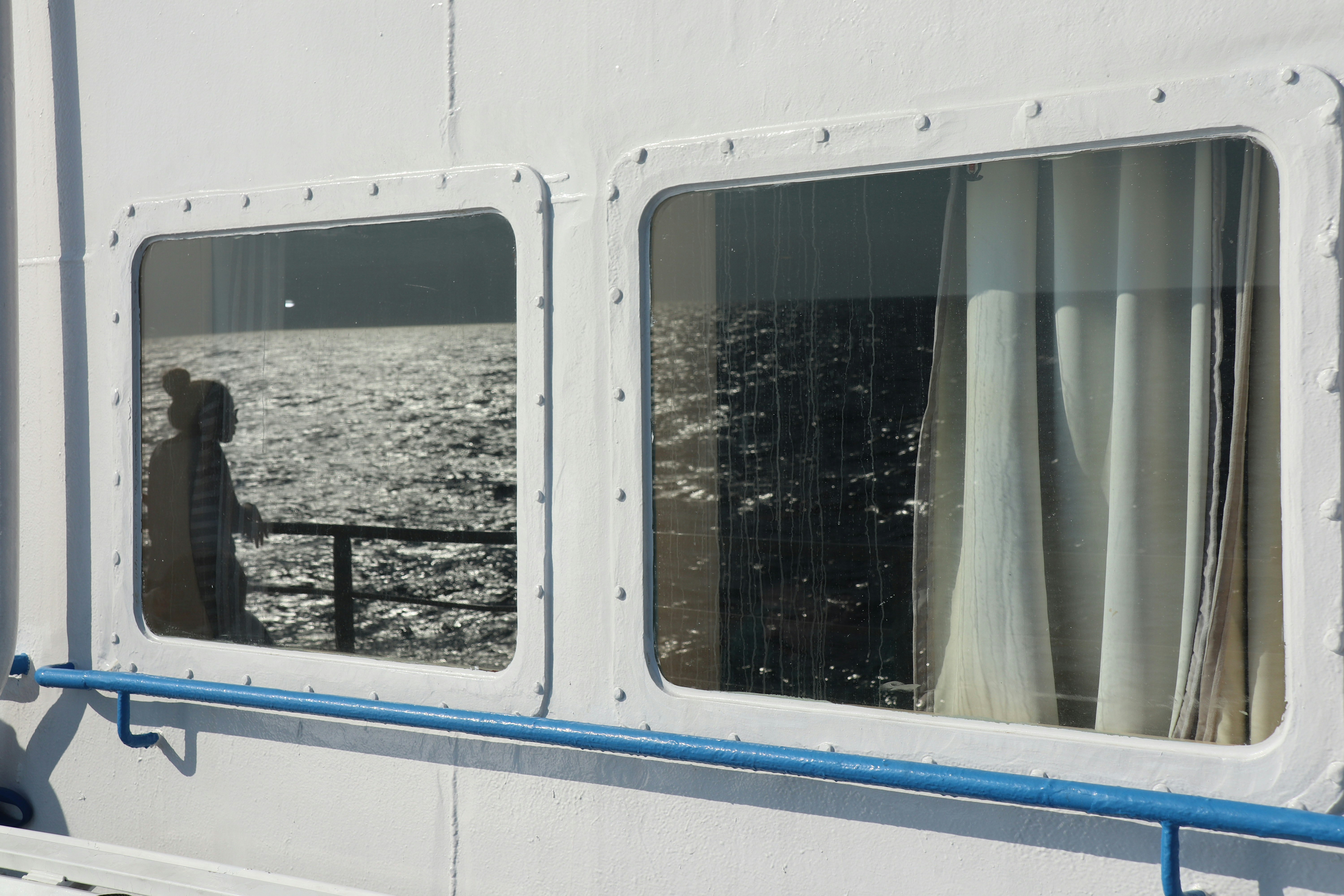 a window with a view of a snowy landscape