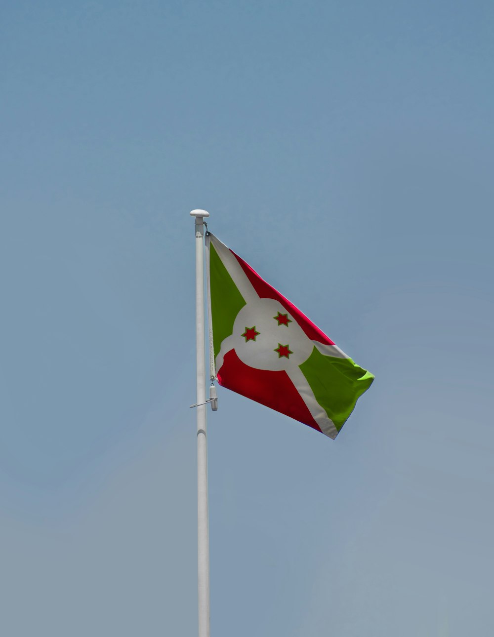 a flag on a pole