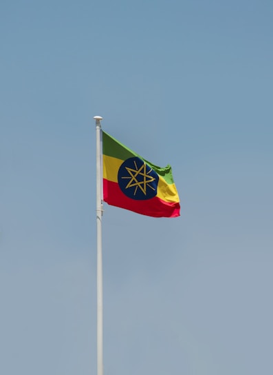 a flag on a pole