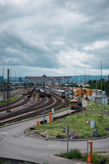 trains on the railway tracks