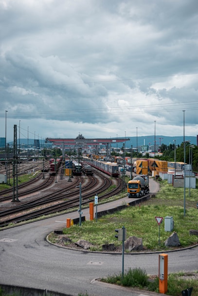 trains on the railway tracks
