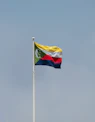 a flag on a pole