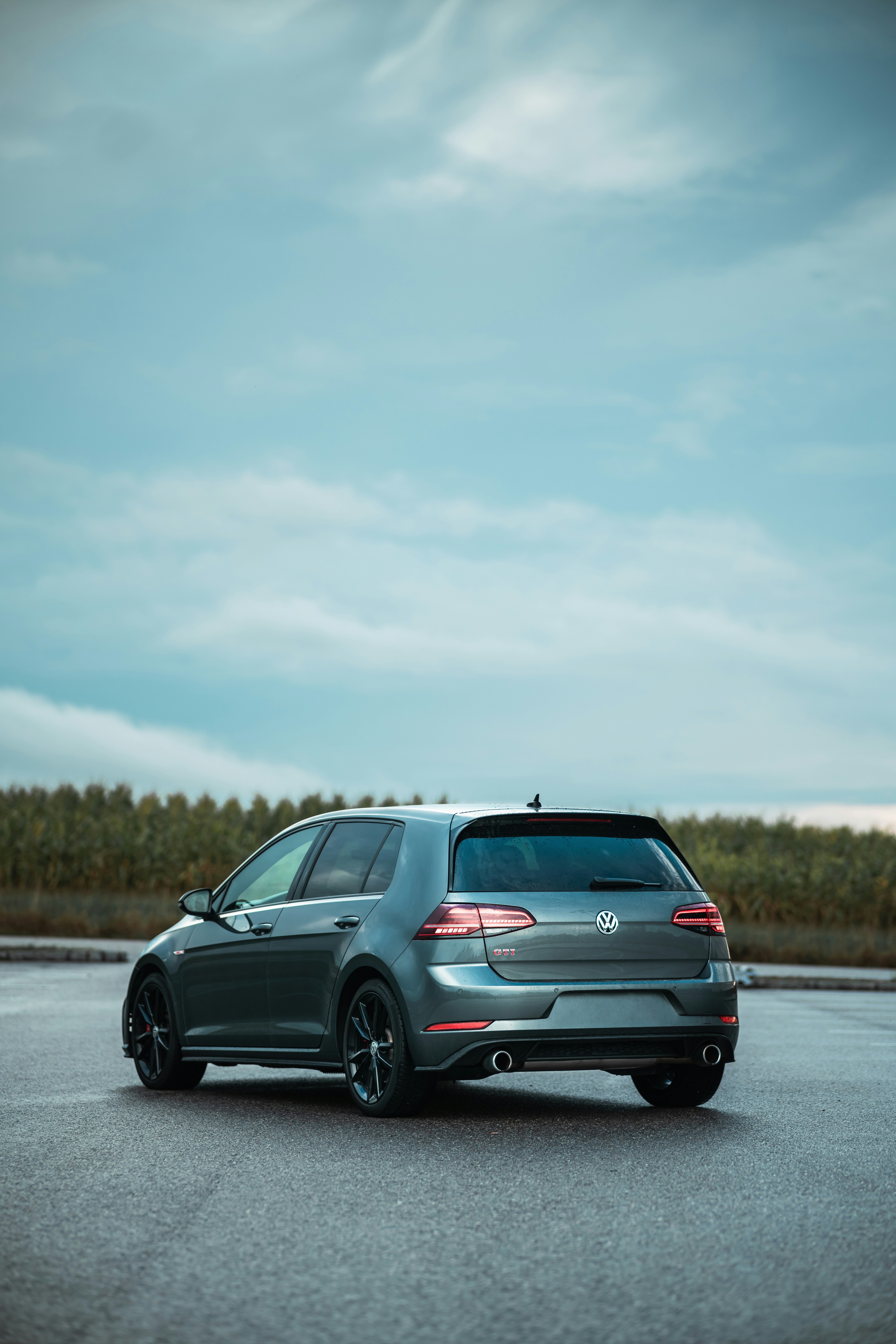 a car parked on a road