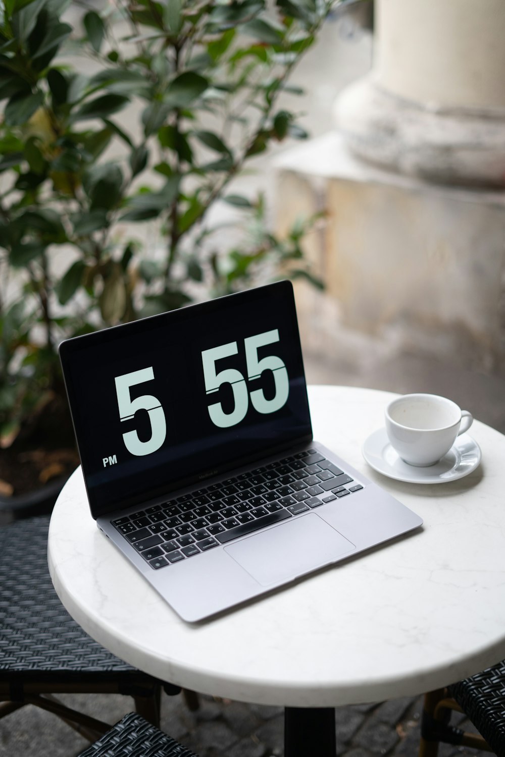 a laptop on a table