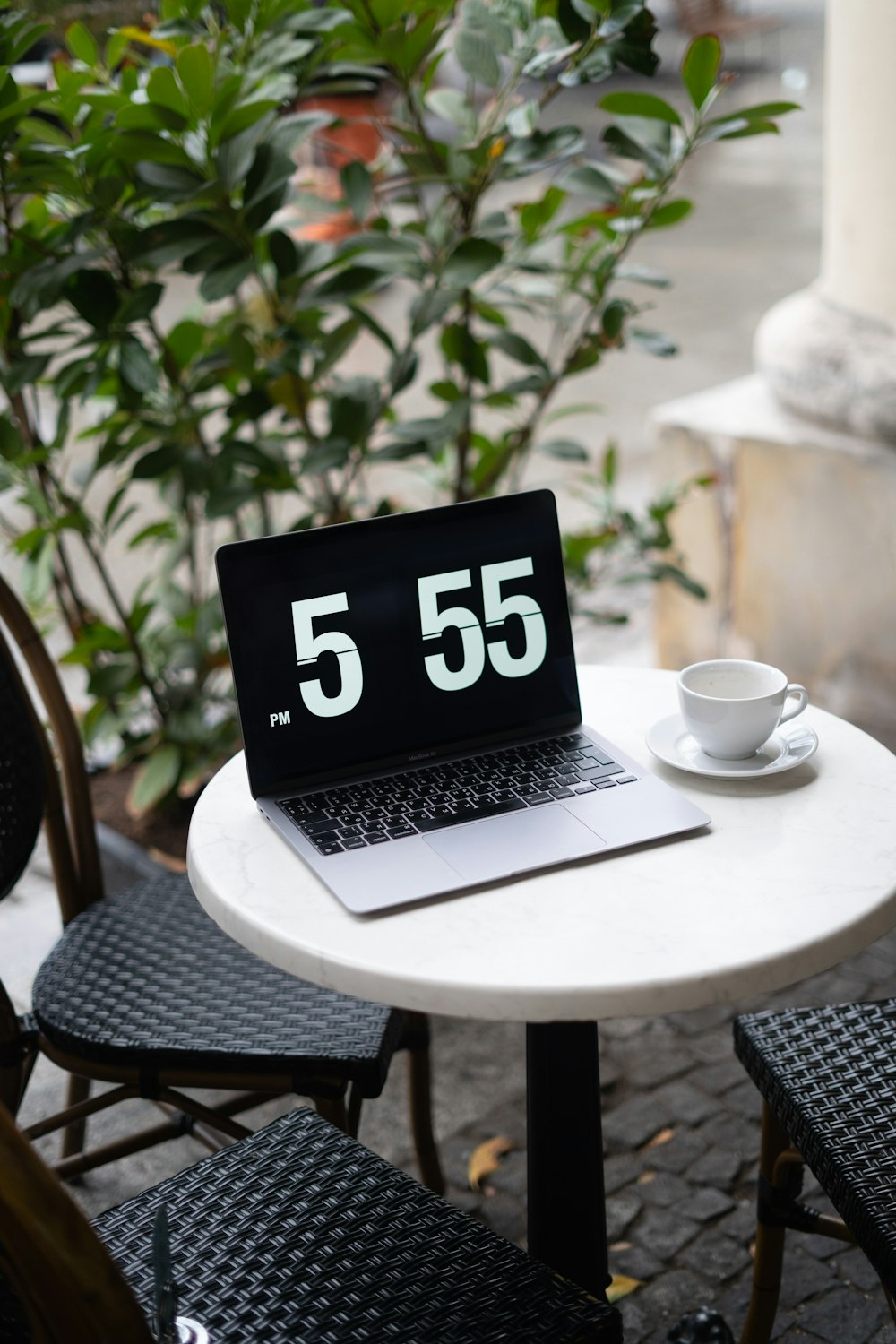 a laptop on a table