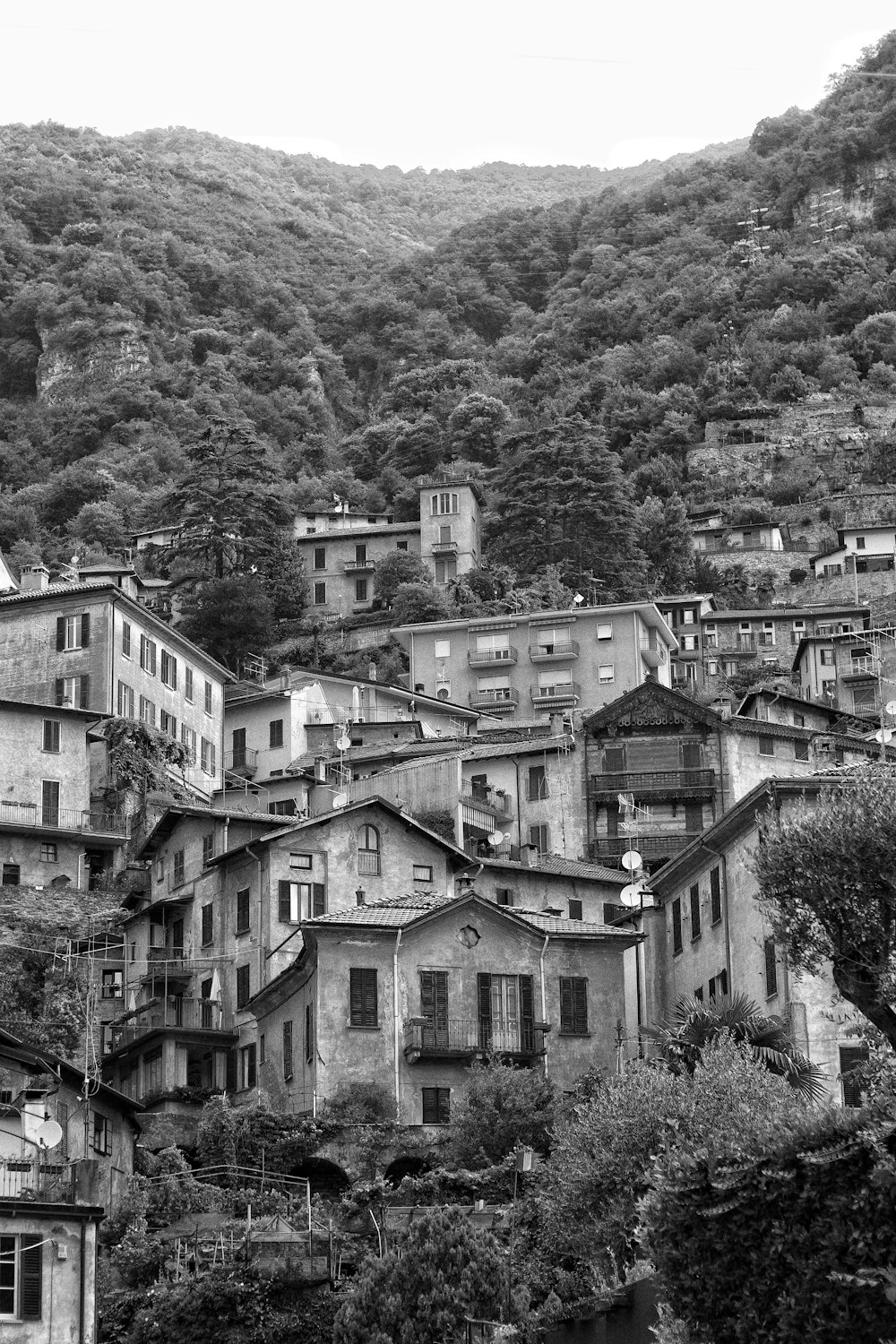 a group of buildings on a hill