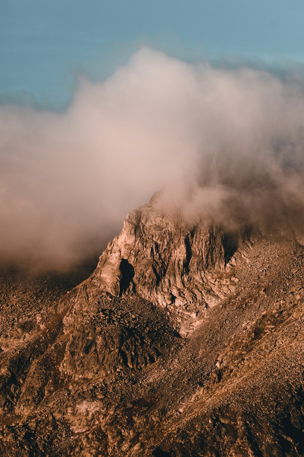 a large explosion in the mountains