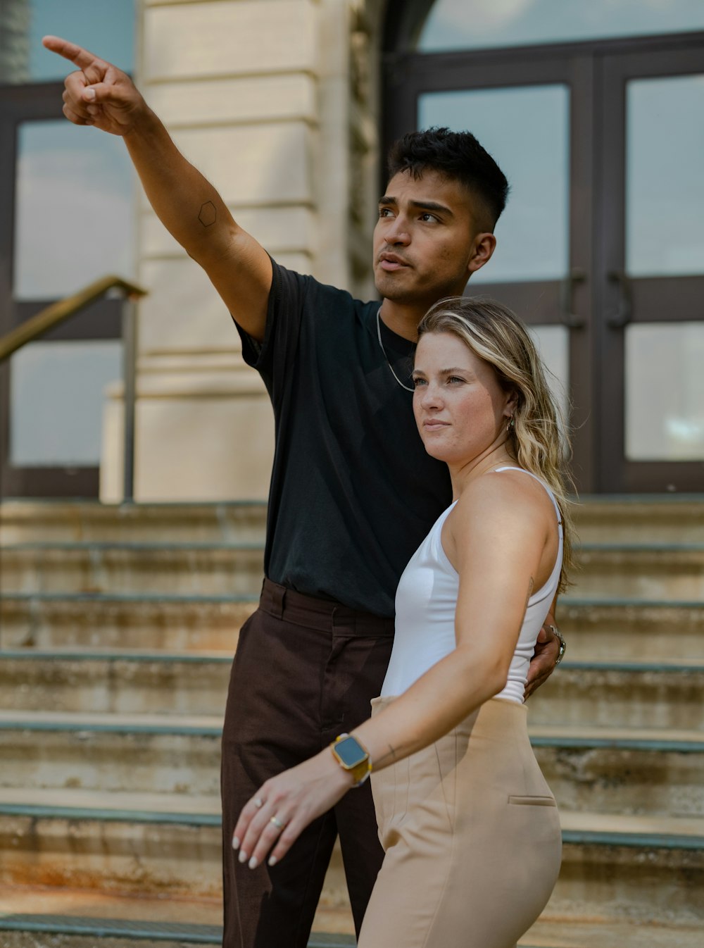 a man and woman posing for a picture