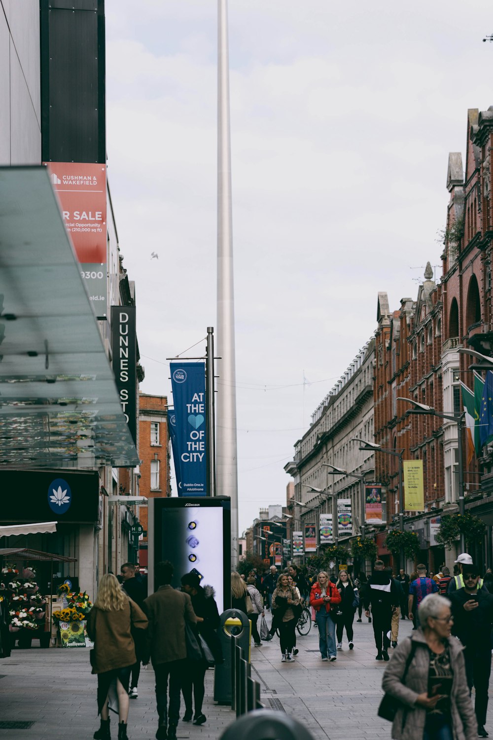 people walking on a street