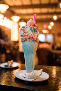 a colorful ice cream cone