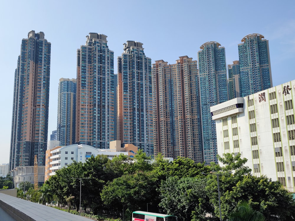 a city with tall buildings