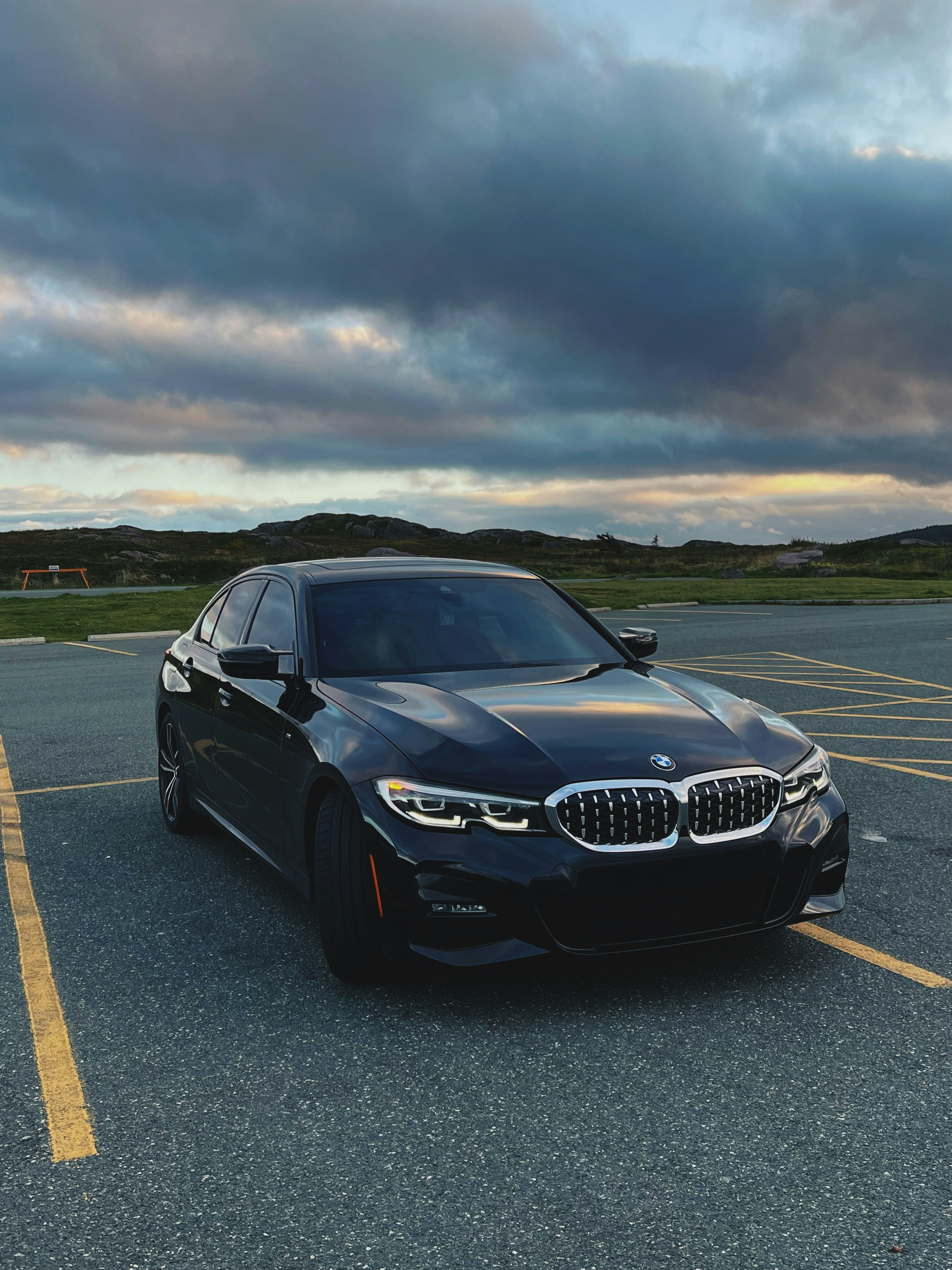 a car parked in a parking lot