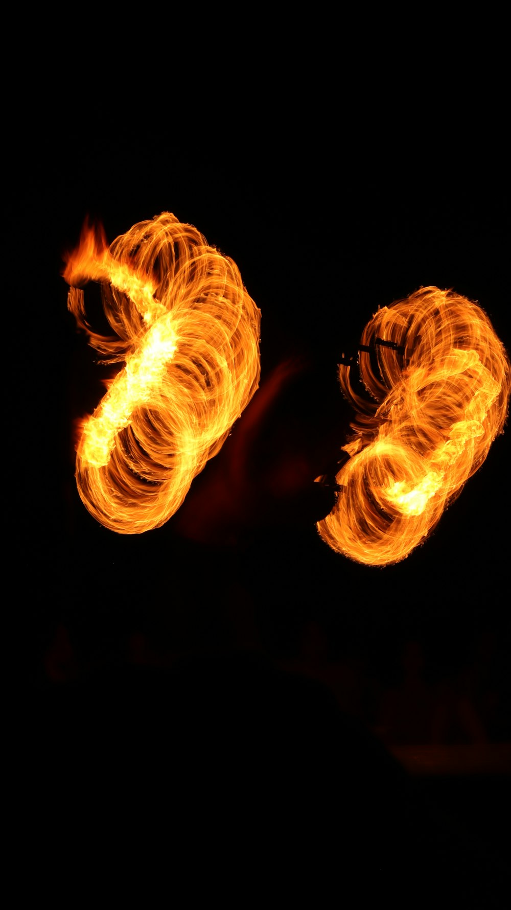 a close-up of some fire