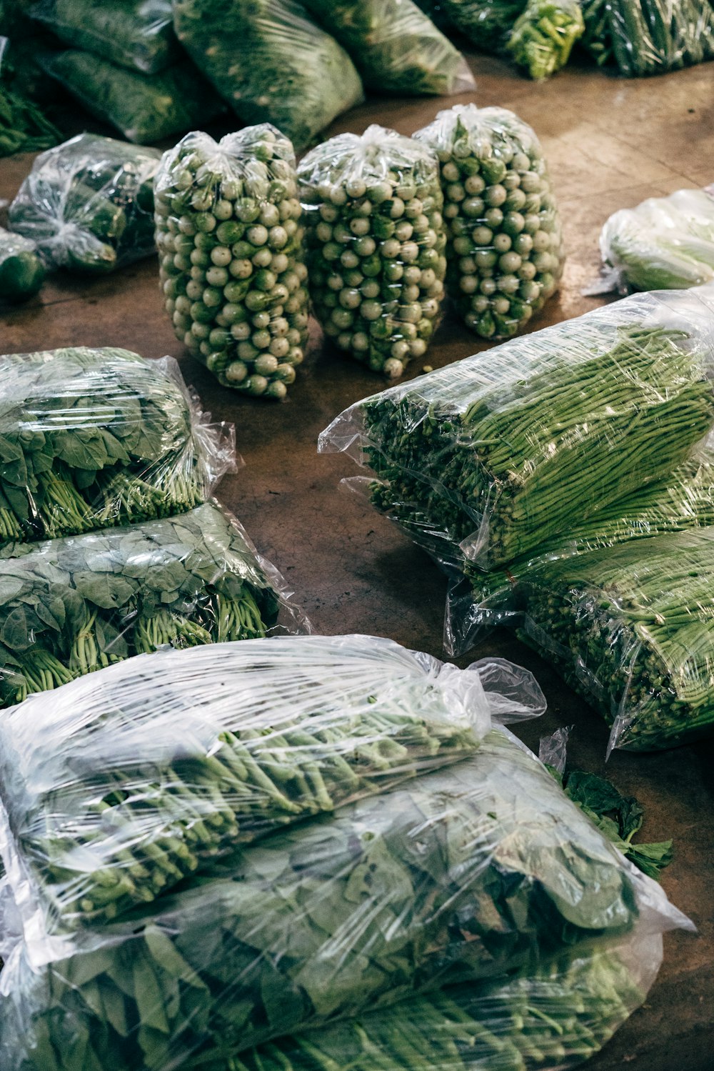 a group of green vegetables