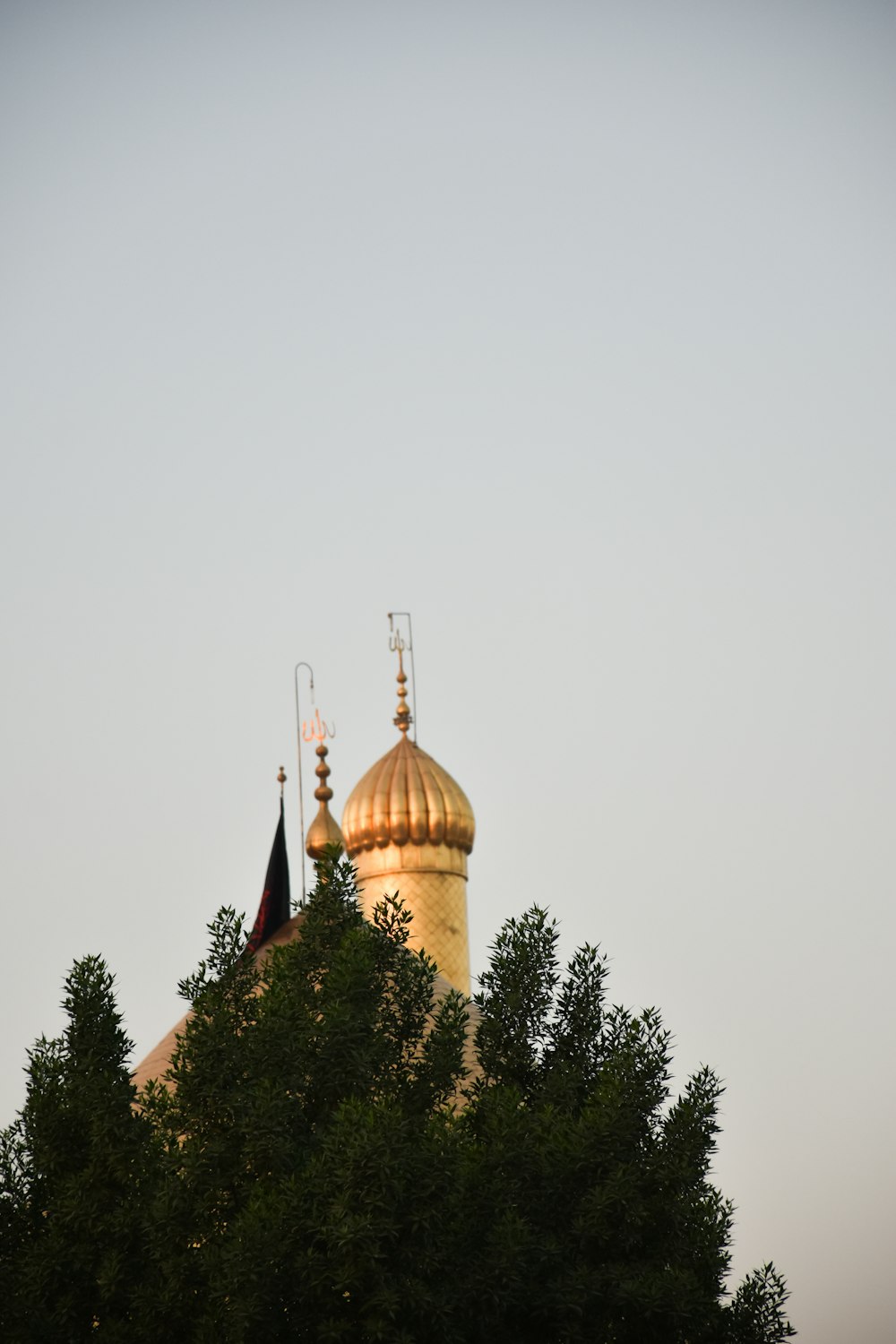 a building with a gold domed roof