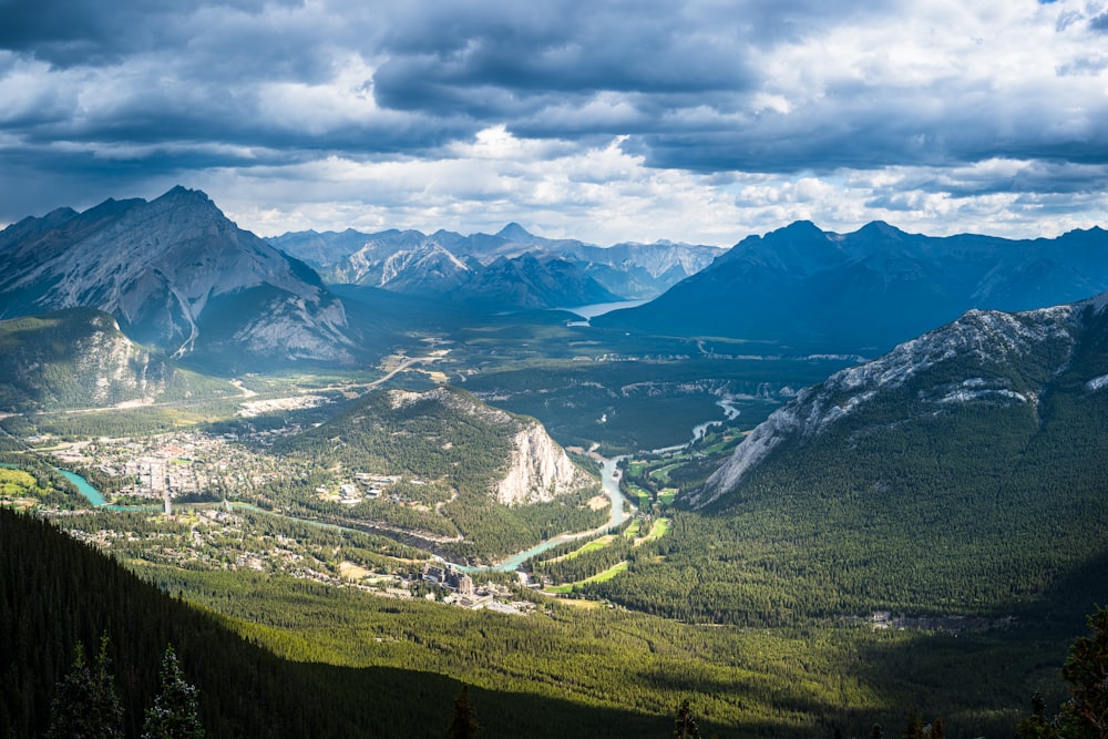 a view of a large mountain in the background