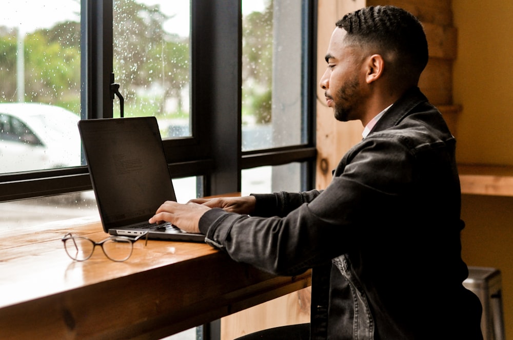 a man working on a laptop