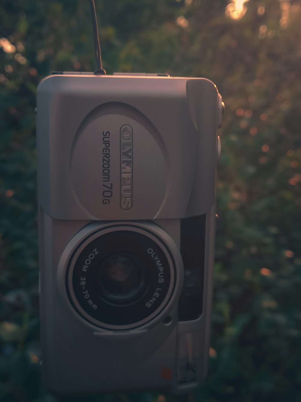 a silver and black camera