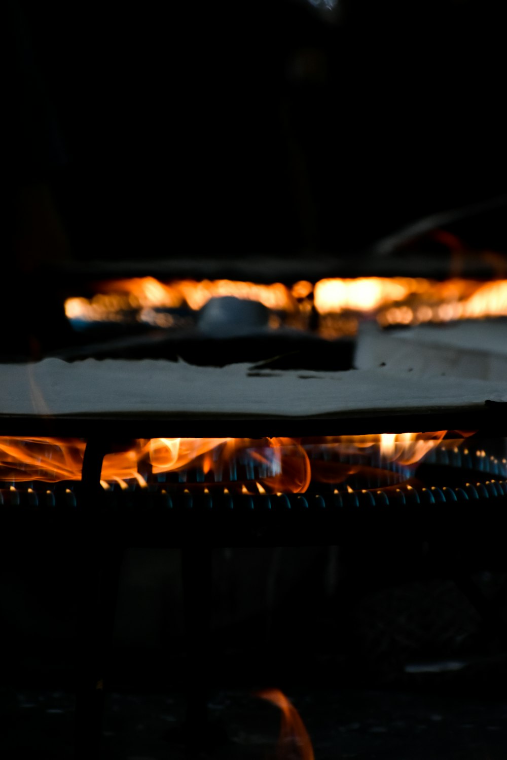 a close-up of a grill