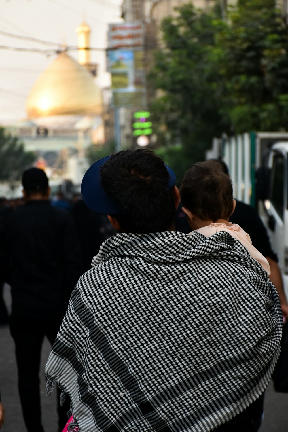 a group of people walking