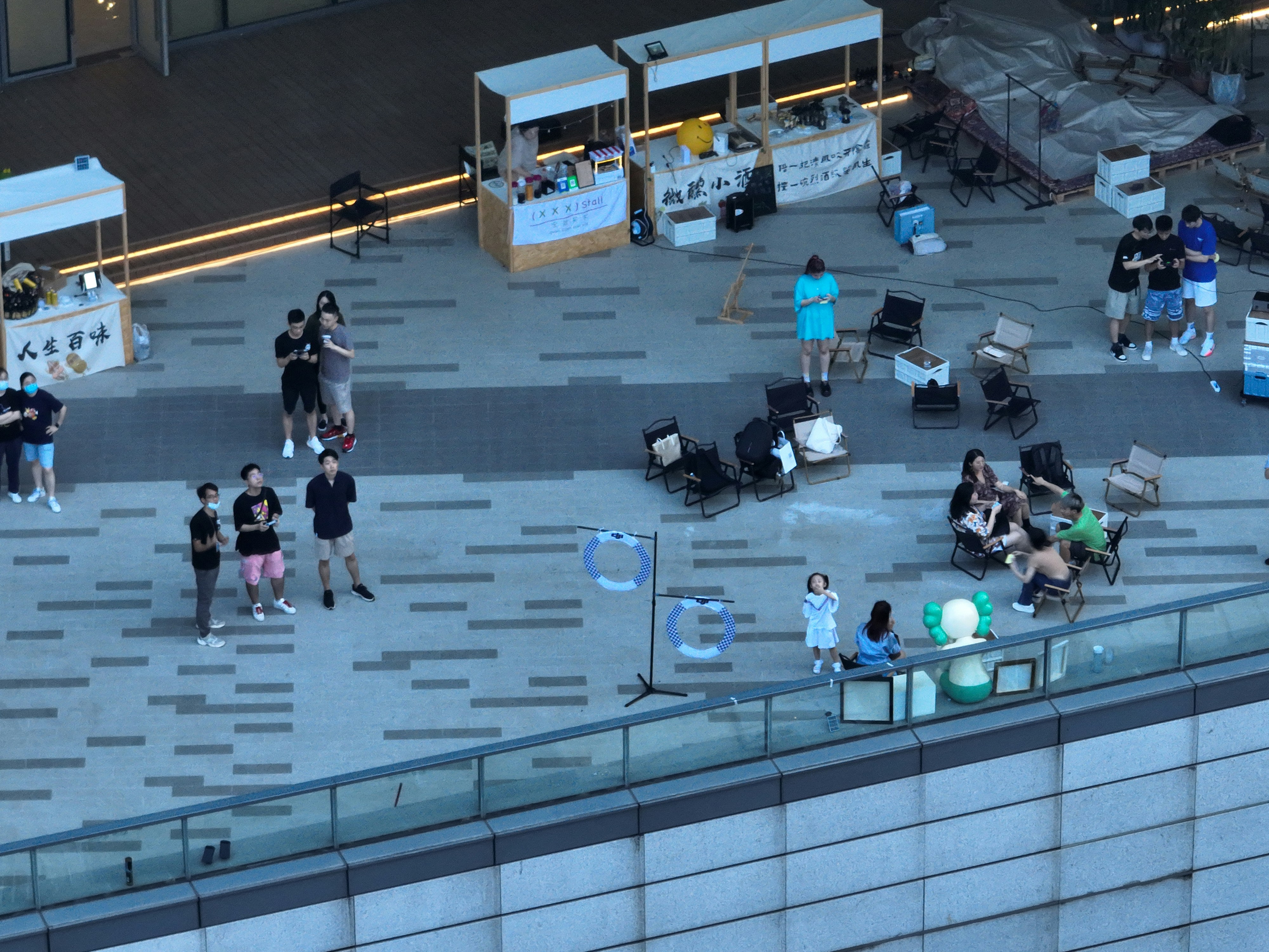 a group of people in an airport