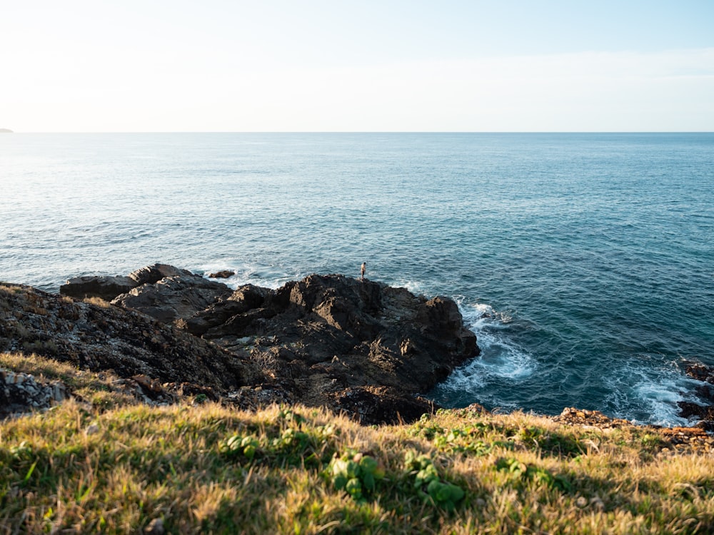 a rocky coast line