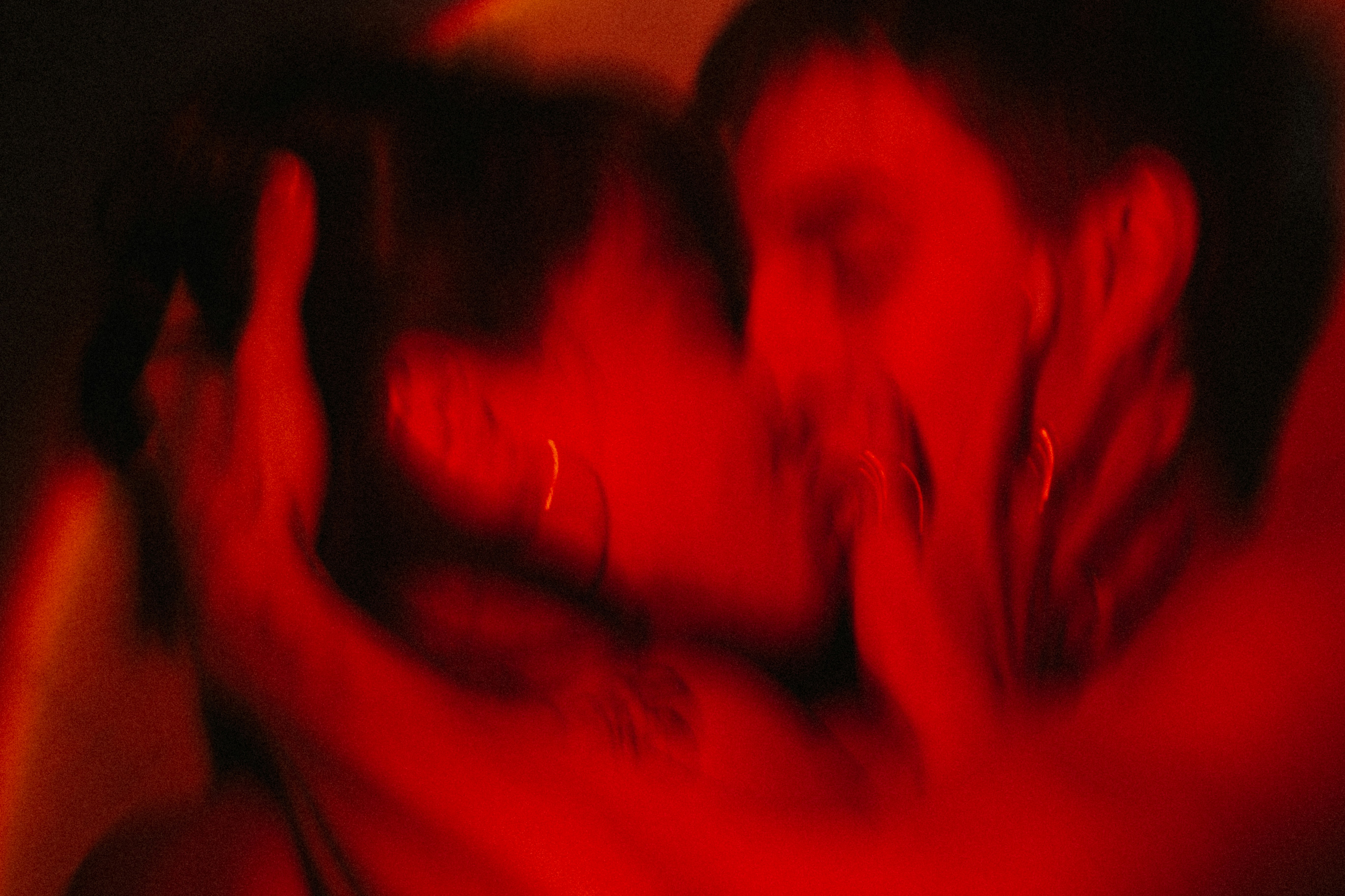 a red and black image