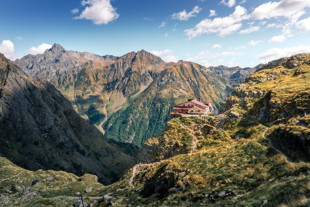 a house on a mountain