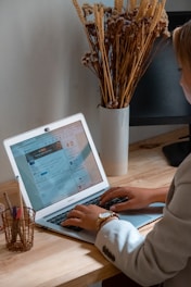 a person working on the laptop