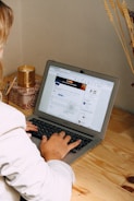 a man using a laptop