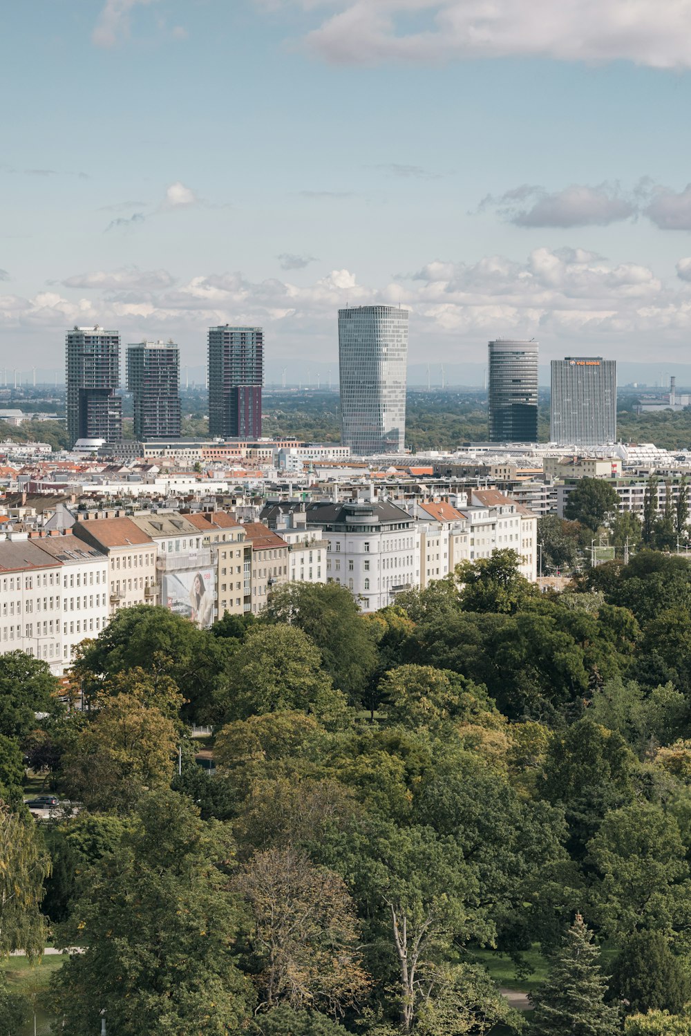 a city with many trees