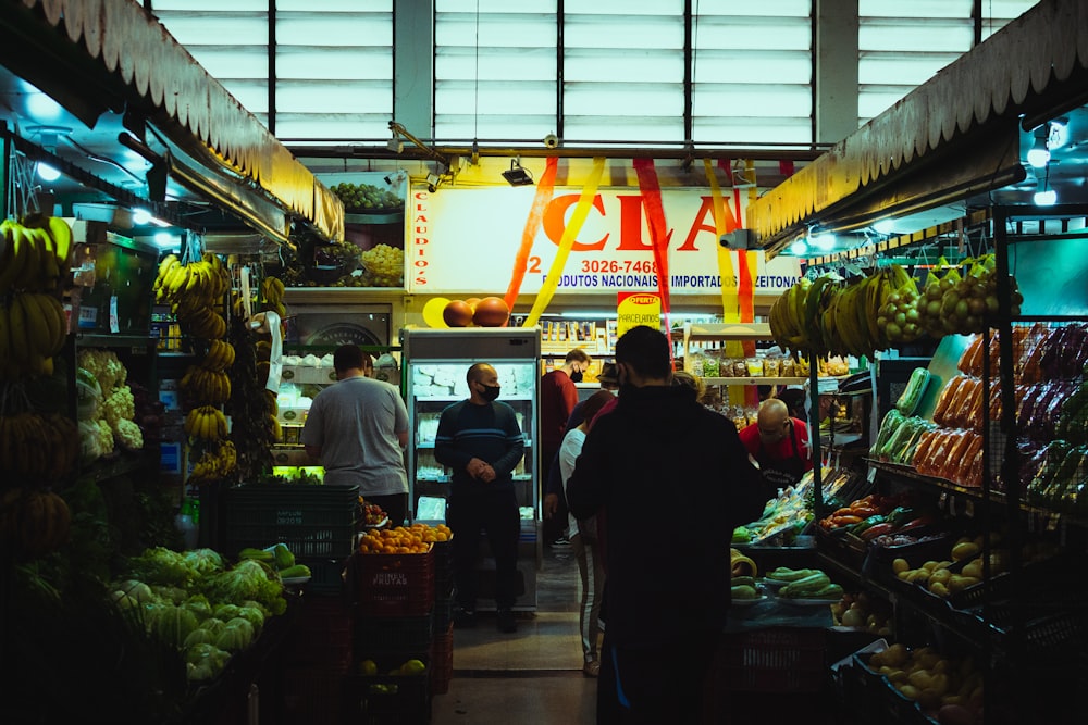 people in a market