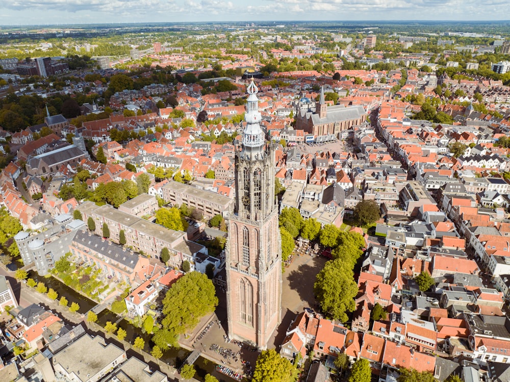 a large city with many buildings