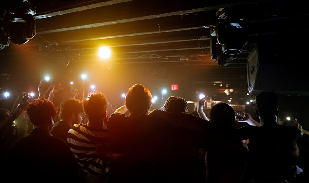 a crowd of people in a concert