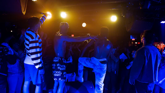 a group of people dancing