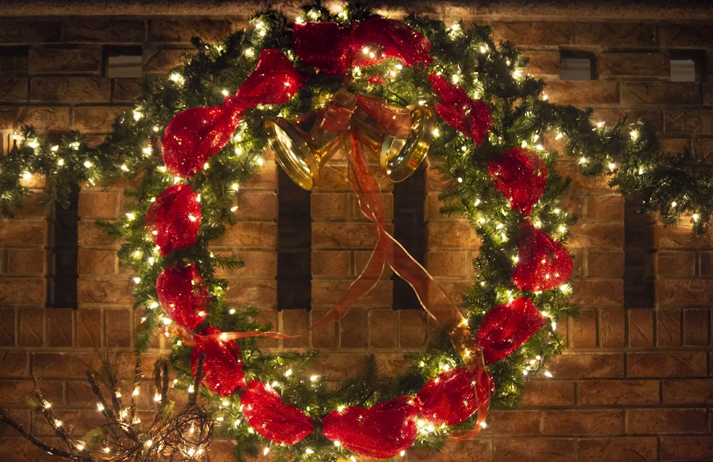 a christmas tree with lights