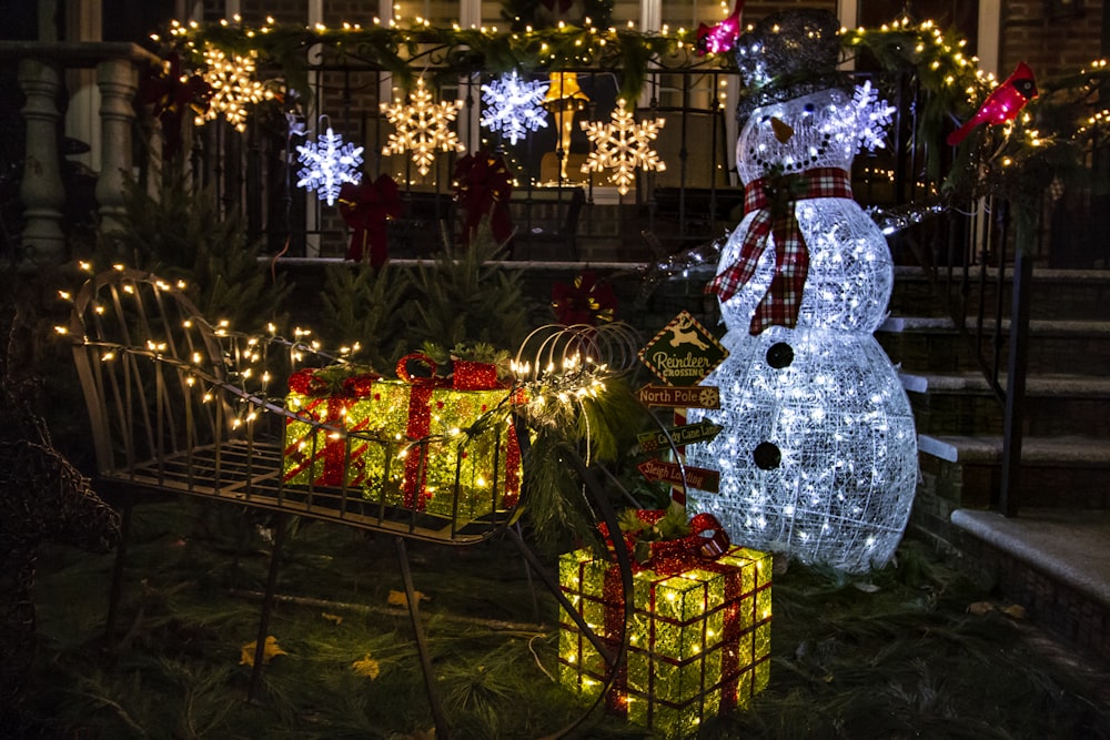 a christmas tree with lights