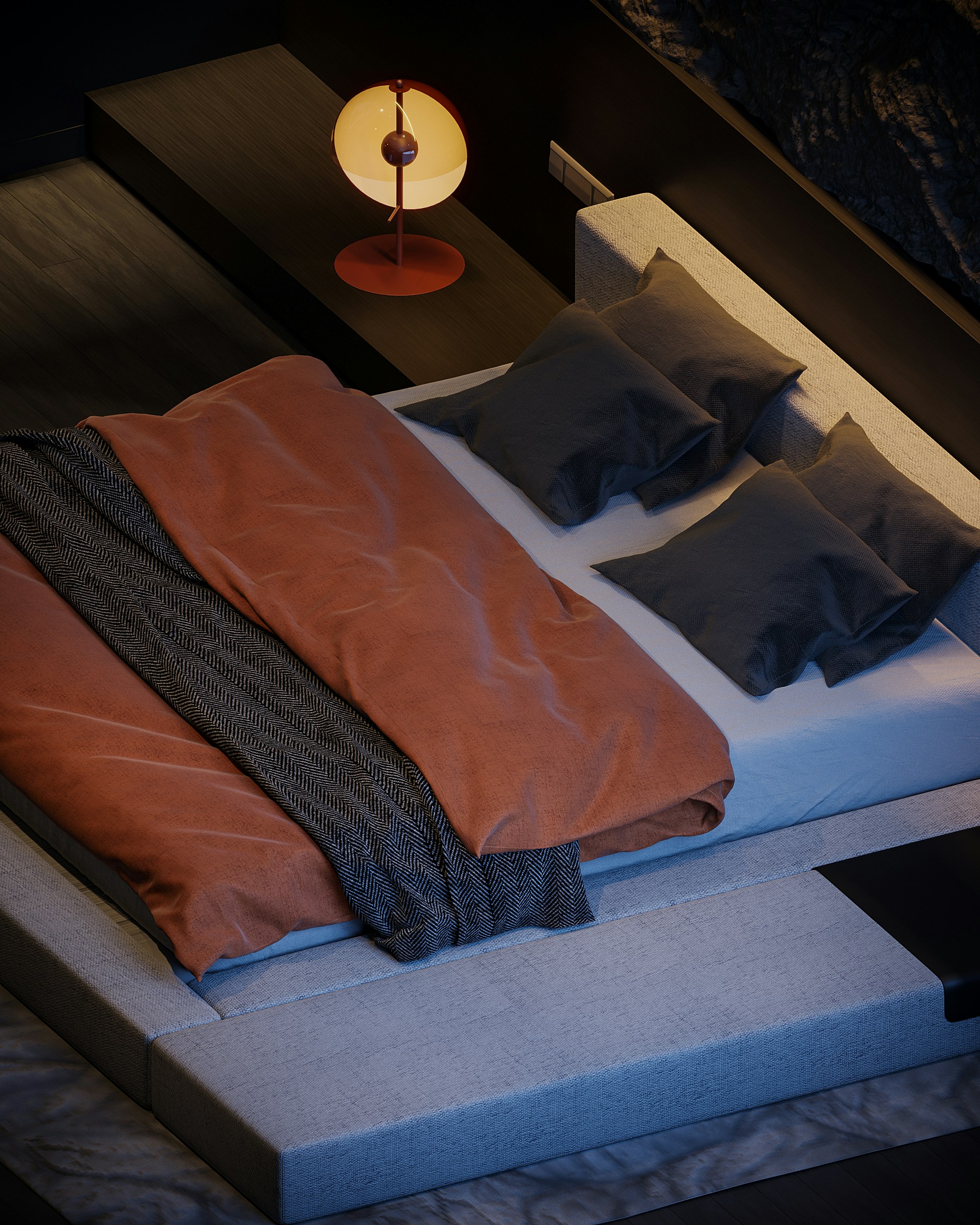 All these interior images are computer generated images from project called CGI : BLACK INTERIOR you can see full project from this link : https://www.behance.net/gallery/153111917/CGI-BLACK-INTERIOR