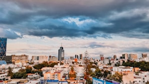 A dynamic city skyline symbolizing economic growth and opportunity.