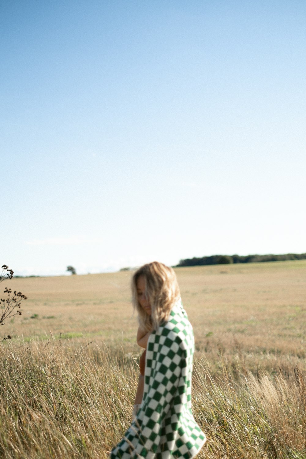 a person standing in a field