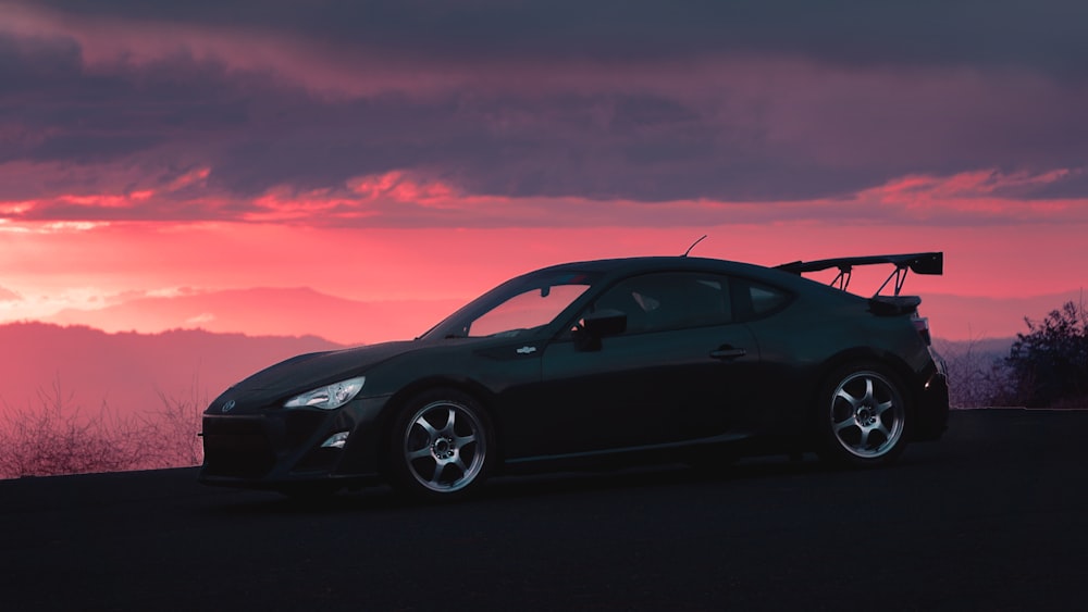 a car parked on a road