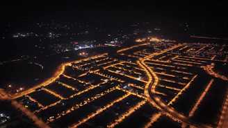 a city at night