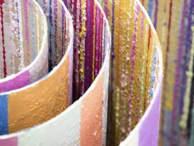 a close up of some colorful wires
