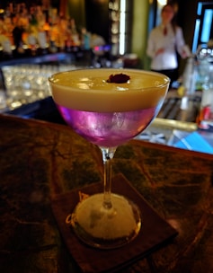 A vibrant cocktail served at Lacey's Place.