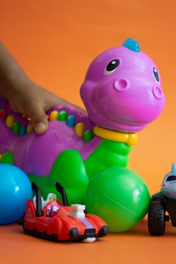 a person holding a toy