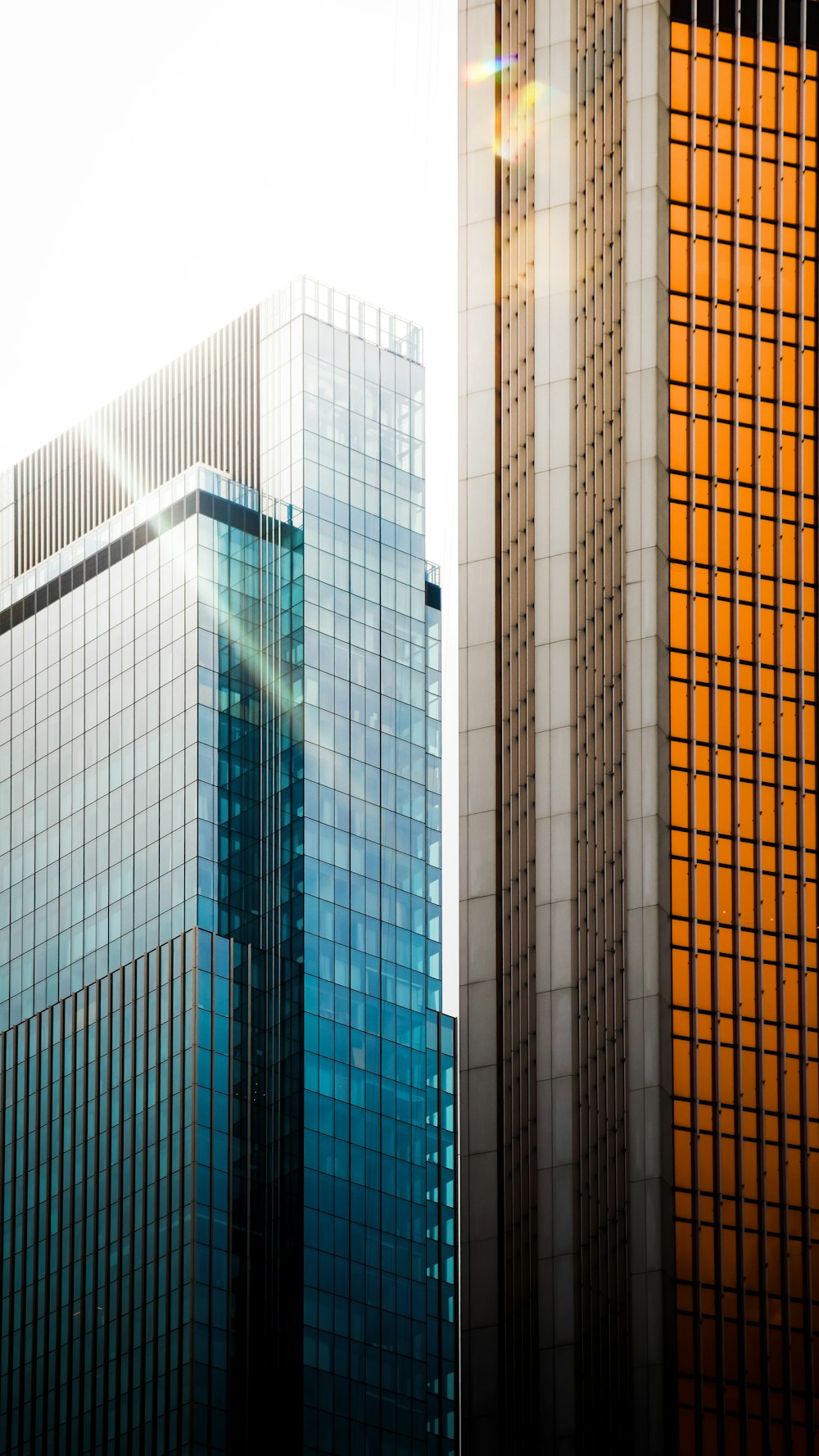 a few skyscrapers in a city