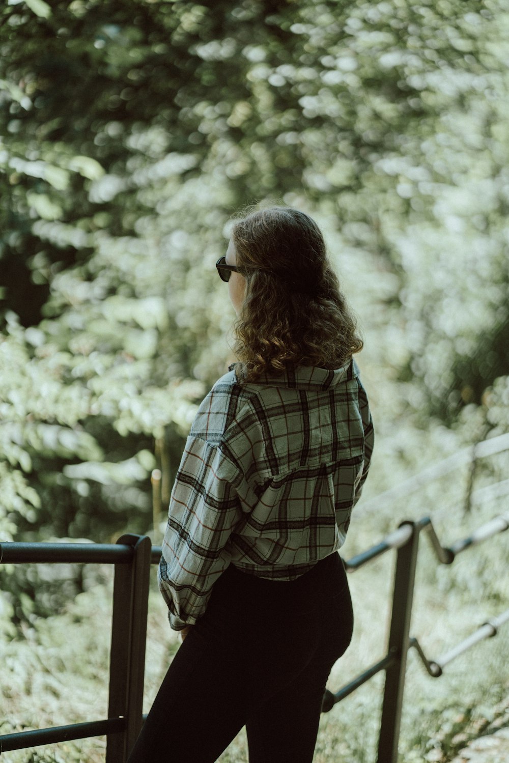 a person standing on a balcony